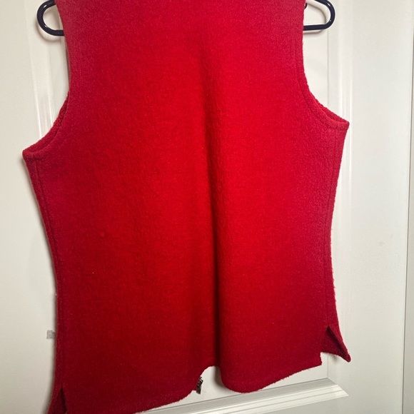 Coldwater Creek Vibrant Red Zip-Up Sweater Vest - Picture 5 of 9